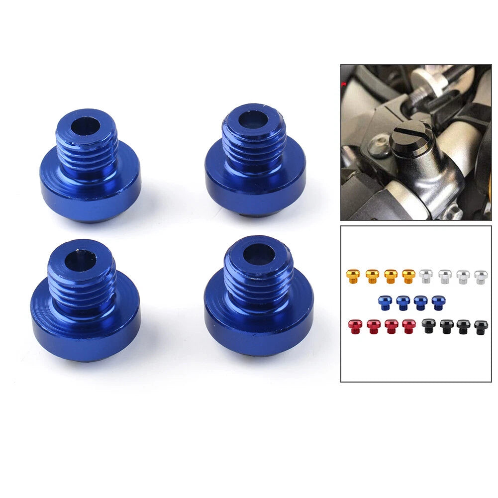 4PCS Universal Motorcycle Mirror Hole Blanking Plugs for M10 Screws & Bolts