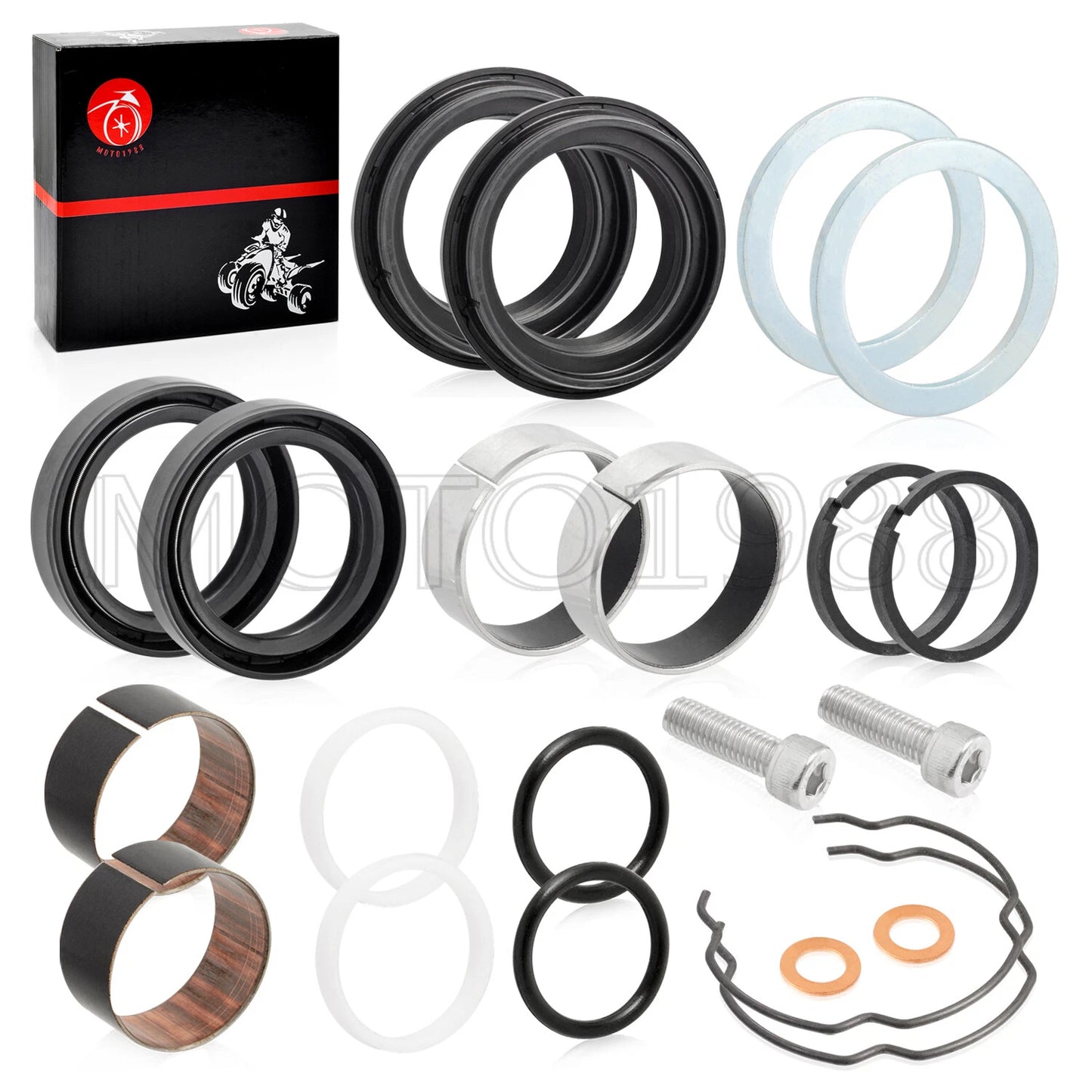 39mm Front Fork Bushing Oil Seal Rebuild Kit for Harley FXD Dyna 1991-2005