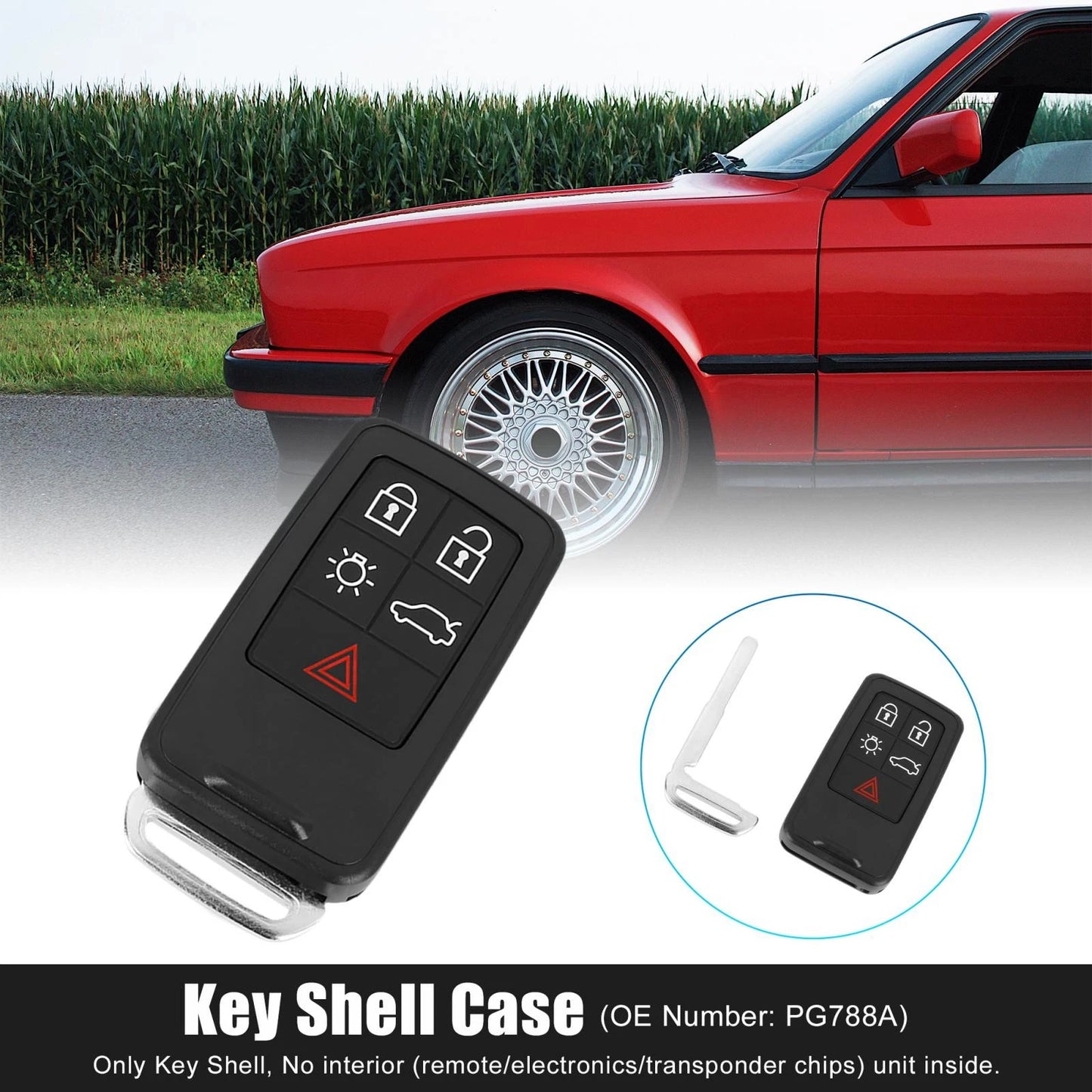 Keyless Remote Key Fob Shell Case for Volvo XC60 (2010-2013)