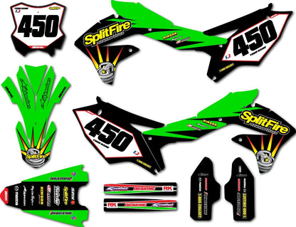 Sticker Kit for Kawasaki KX 450F RYTHM Style Decals (2016-2018)