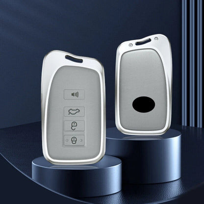 Aluminum Alloy Leather Key Fob Case Cover for Lexus IS (2014–2023)