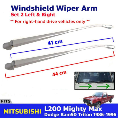Windshield Wiper Arm L+R (RHD Fits Mitsubishi L200 Triton Pickup 1986-96 D07