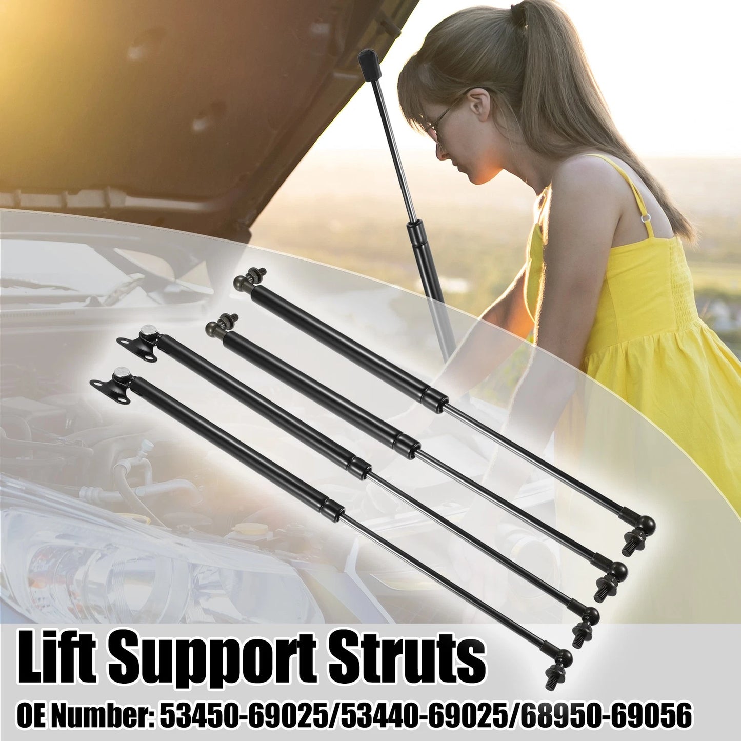 4 x Lift Support Gas Struts for Lexus LX470 (1998-2007)