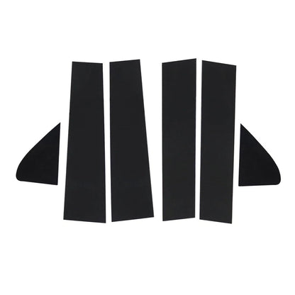Black Window Trim Pillar Posts for Chevy Silverado GMC Sierra 1500 (2019-2022)