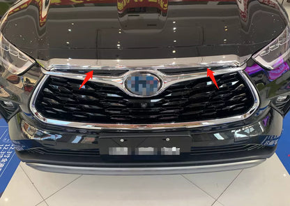 Front Engine Grille Chrome Head Decor Cover for Toyota Highlander (2020-2023)