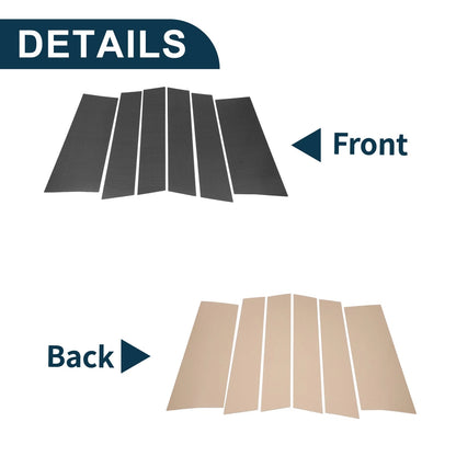 6 Pcs Door Pillar Window Trim for Honda Odyssey (2011-2017) Carbon Fiber