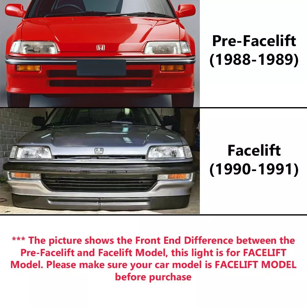 Left Headlight for Honda Civic (1990-1991)