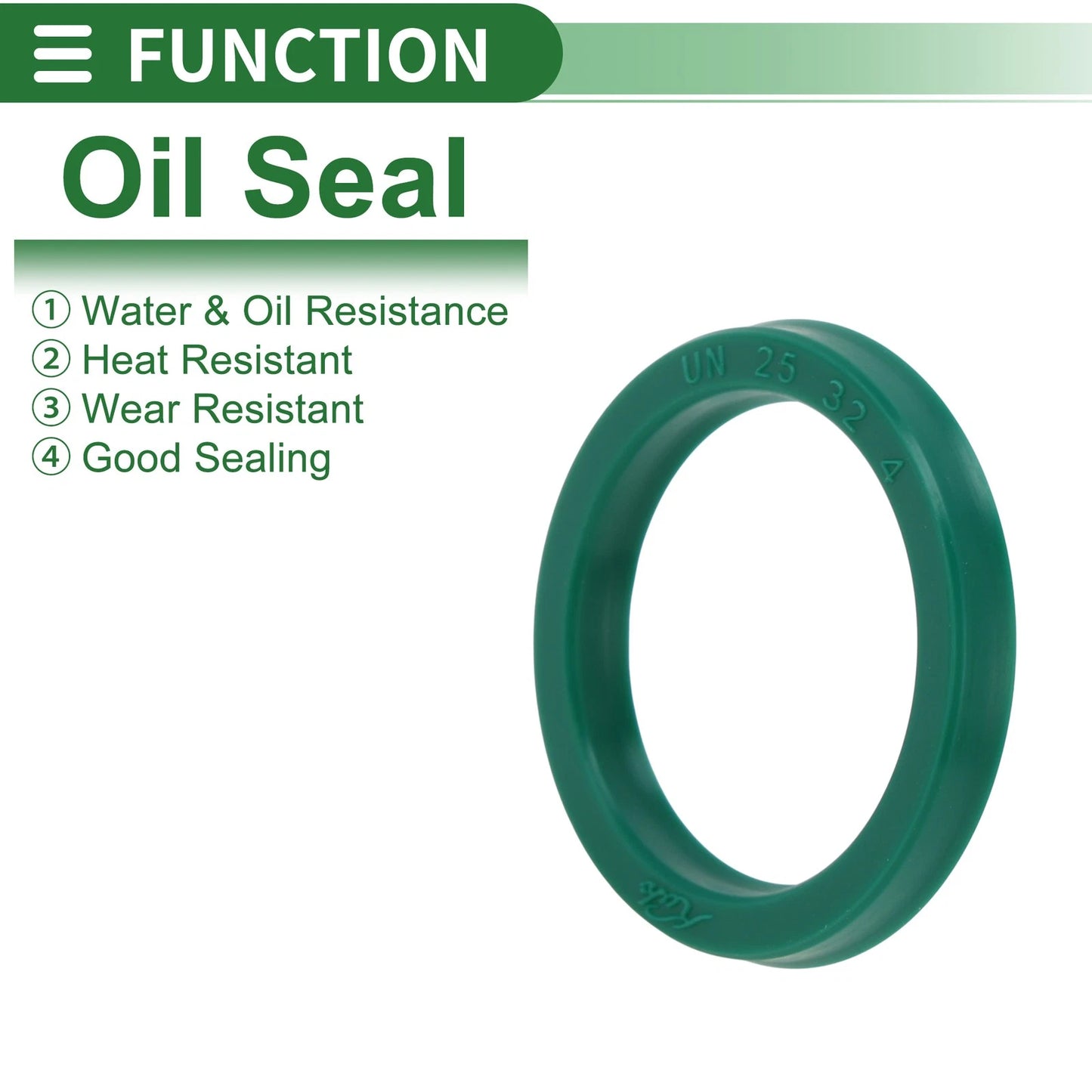 Oil Seal Rotary Shaft TPU / 25x32x4mm / 5 Pcs / Green HP for Model