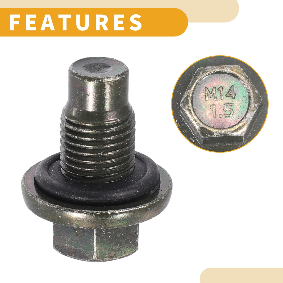 Oil Drain Plug Pan Thread Repair for Ford F150 Bronze Tone 1 Pc