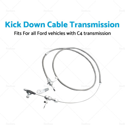 C4 Stainless Kick Down Cable for Ford (1964-1986)