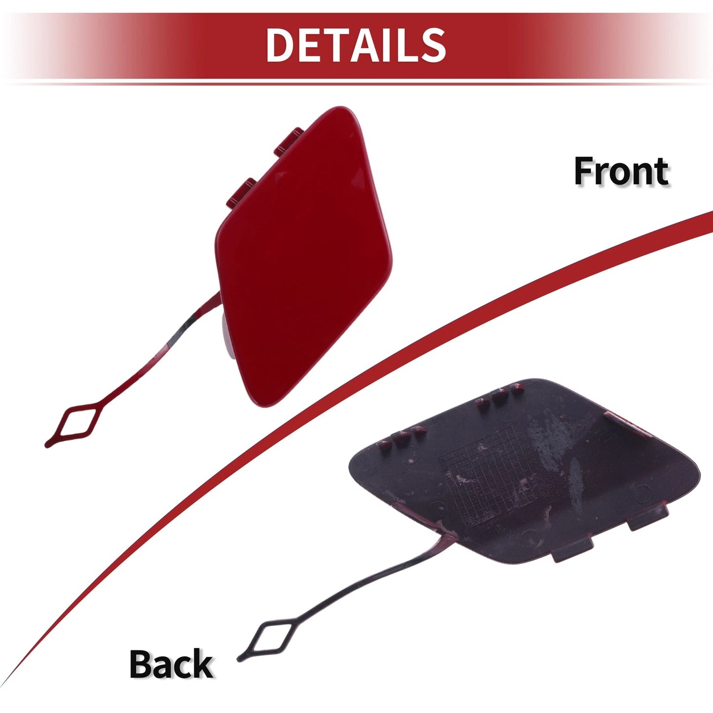 Red Rear Bumper Tow Hook Cover for BMW 428i (2014-2016) - 1 Pcs