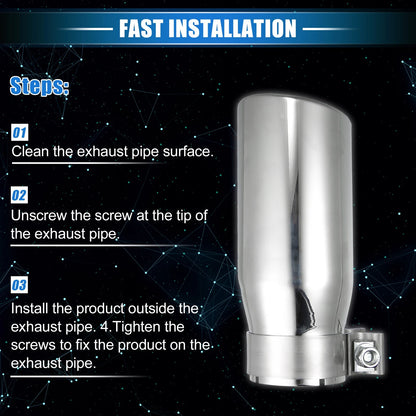 2.8" Inlet 8.5" Length Exhaust Tip for Toyota Tacoma (2005-Present)