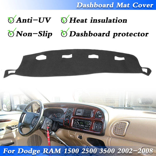 1x Dashboard Cover for 2002-2008 Dodge RAM 1500/2500/3500 (2002-2008)