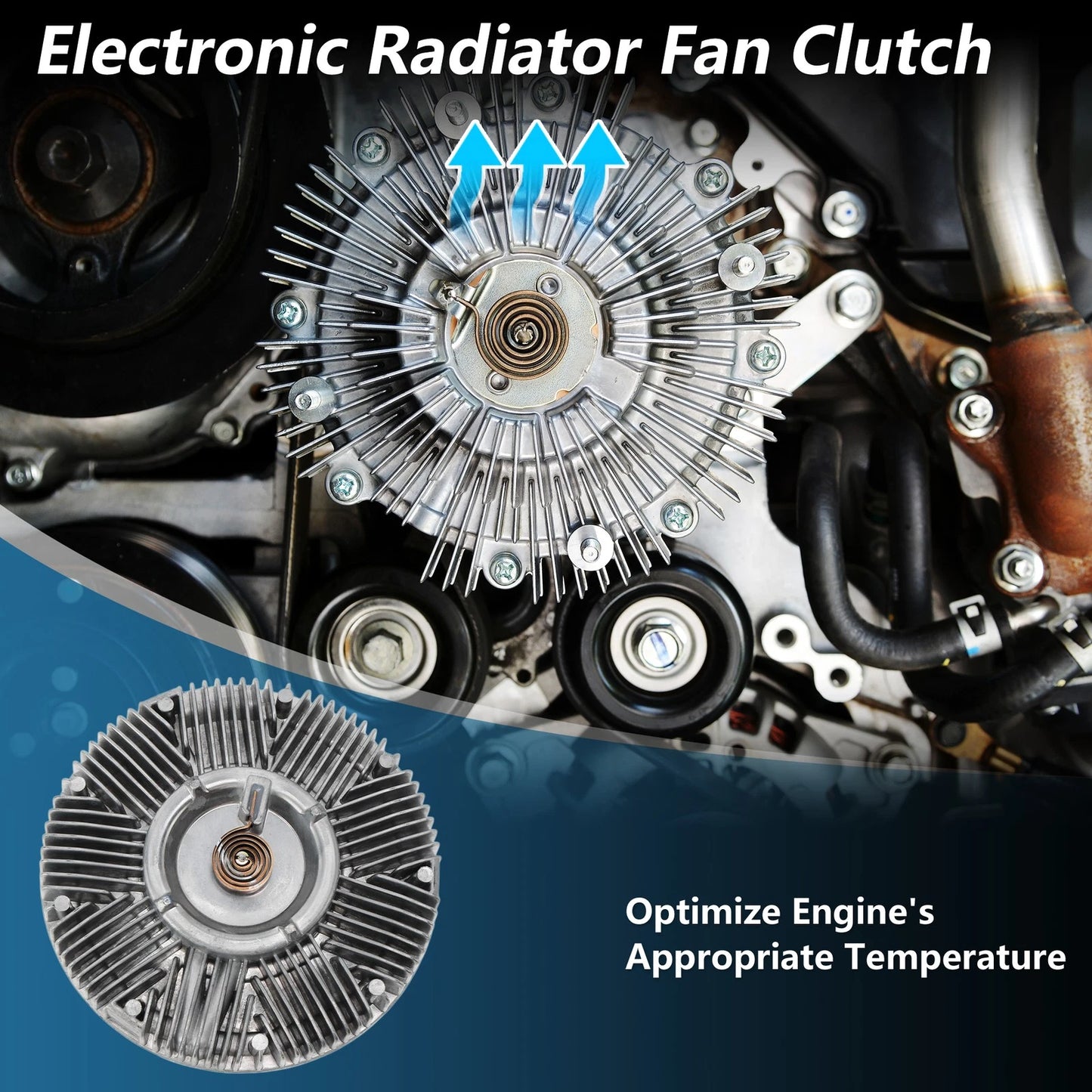 Engine Cooling Fan Clutch for Ford F-150 V8 6.9L (1984)