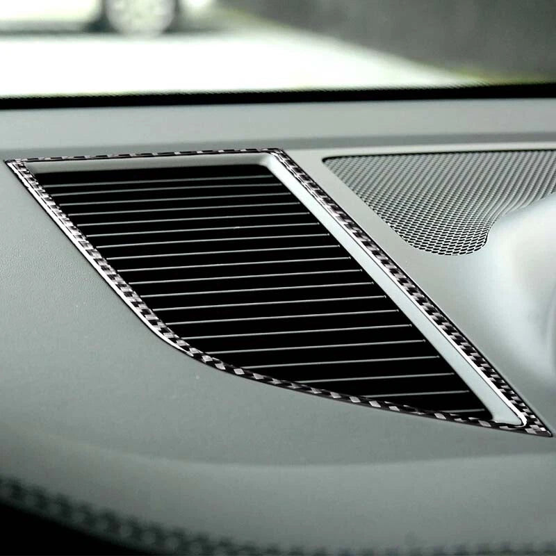 Real Carbon Fiber Center Dashboard Air Outlet Vent Trim Fit For Porsche Macan
