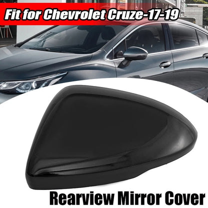 Black Left Side Rearview Mirror Cover for Chevrolet Cruze (2017-2019)