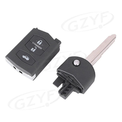 3 Button Flip Key Shell for 2004-2013 Mazda 3, 5, 6 Remote Key Case