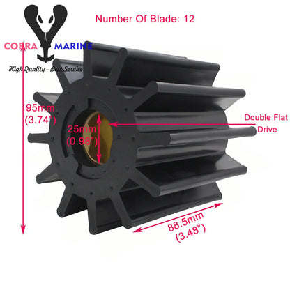Water Pump Impeller for Jabsco 17370-0001 JMP 8300-01 CEF 500152