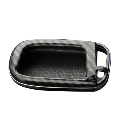 Carbon Fiber Style Key Fob Case Cover for Dodge Charger, Jeep Cherokee (2011-2023)