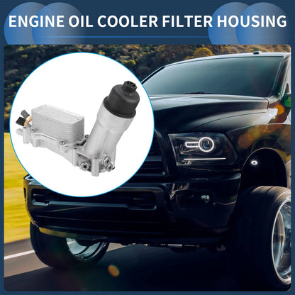 Oil Cooler Filter Housing Set with Gaskets for Chrysler 200 (2011-2017)