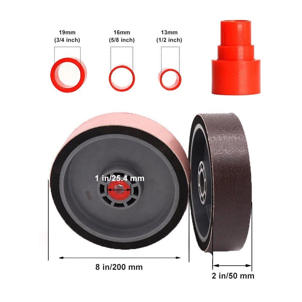 8" x 2" x 1" Soft Diamond Resin Wheels for Lapidary Tool