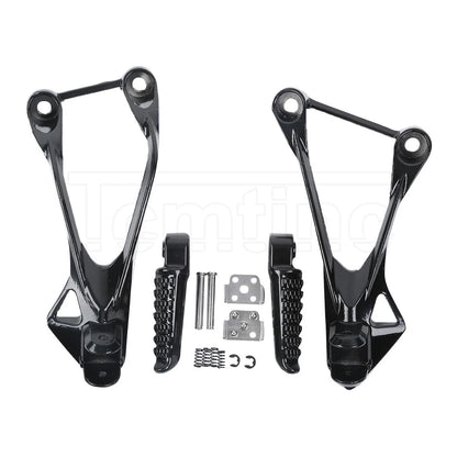 Black Rear Passenger Footpegs for Kawasaki Ninja ZX6R (2005-2008)