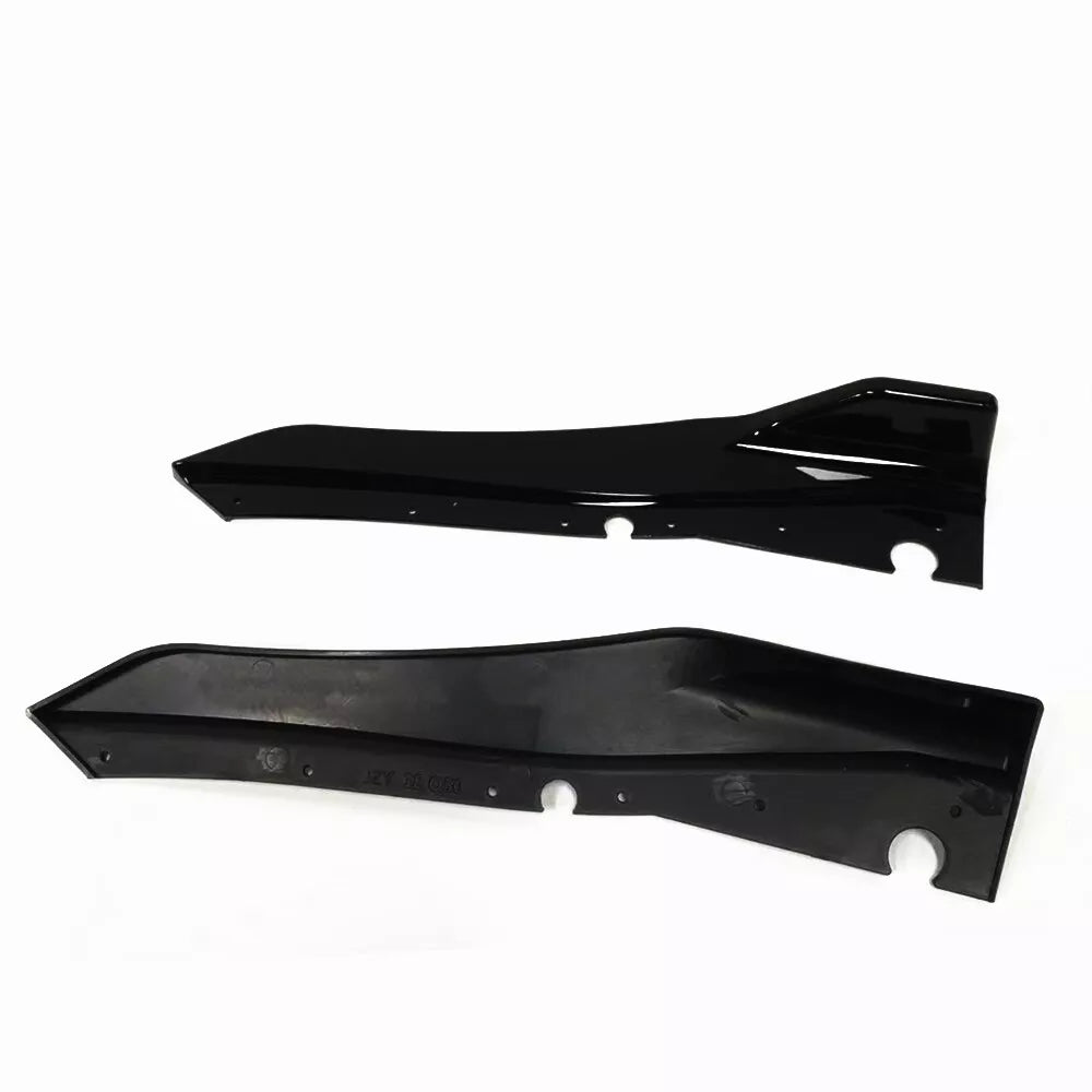 2 x Gloss Black Rear Bumper Lip Splitters for Infiniti Q50 (2018-2022)