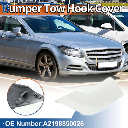 Front Car Bumper Tow Hook Cover for Mercedes-Benz (2012-2018) Diamond White