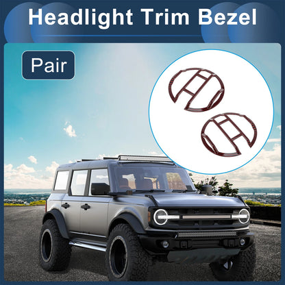 Headlight Trim Bezels 2 x for Ford Bronco (2021-2024)