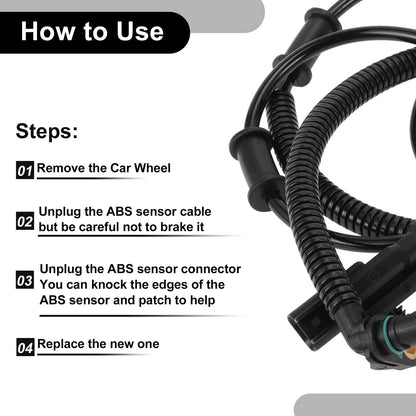 ABS Wheel Speed Sensor Kit for Dodge - 1 x Front Left/Right (2006-2010)