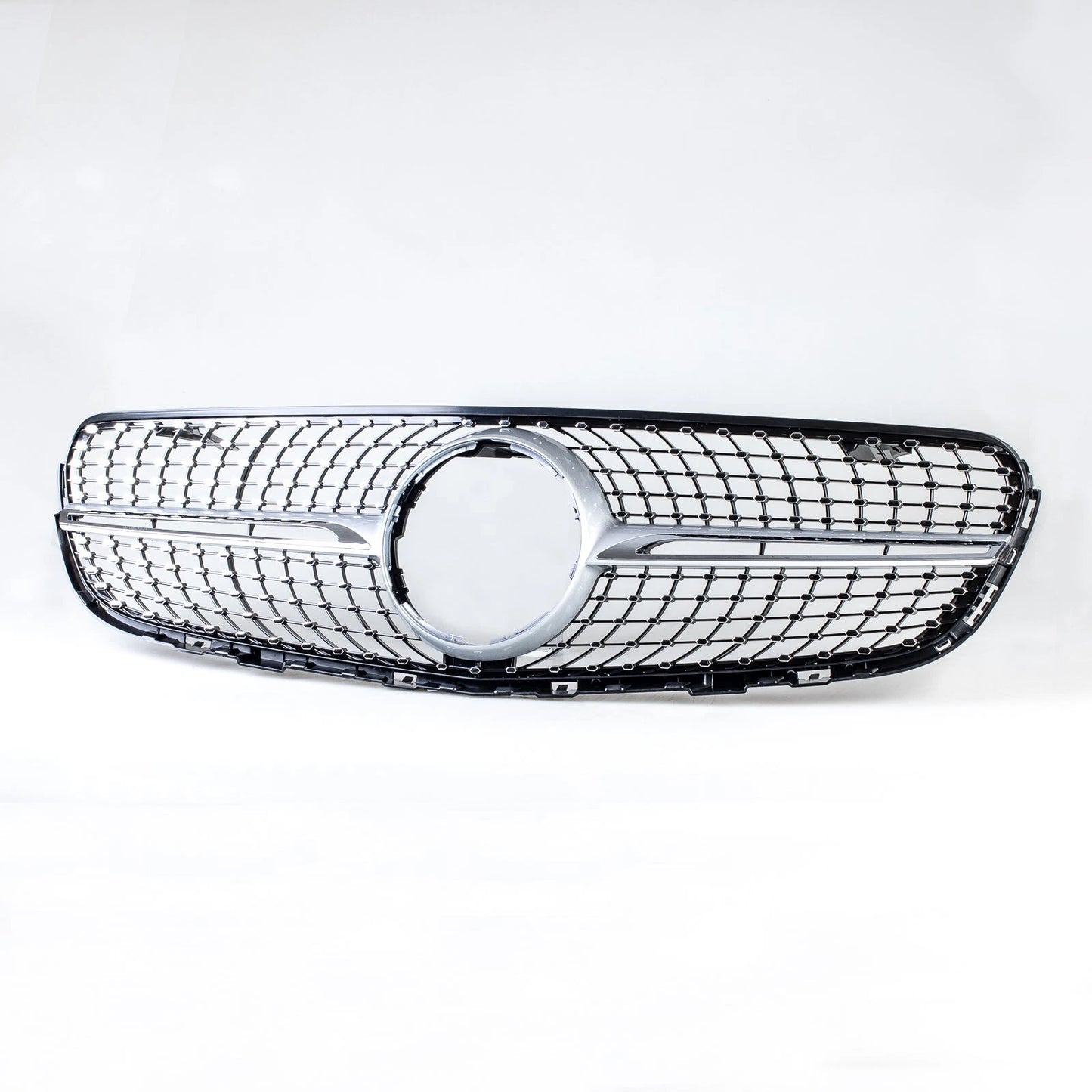 Silver Diamond Slats Front Grille for Mercedes Benz GLC X253 (2015-2019)