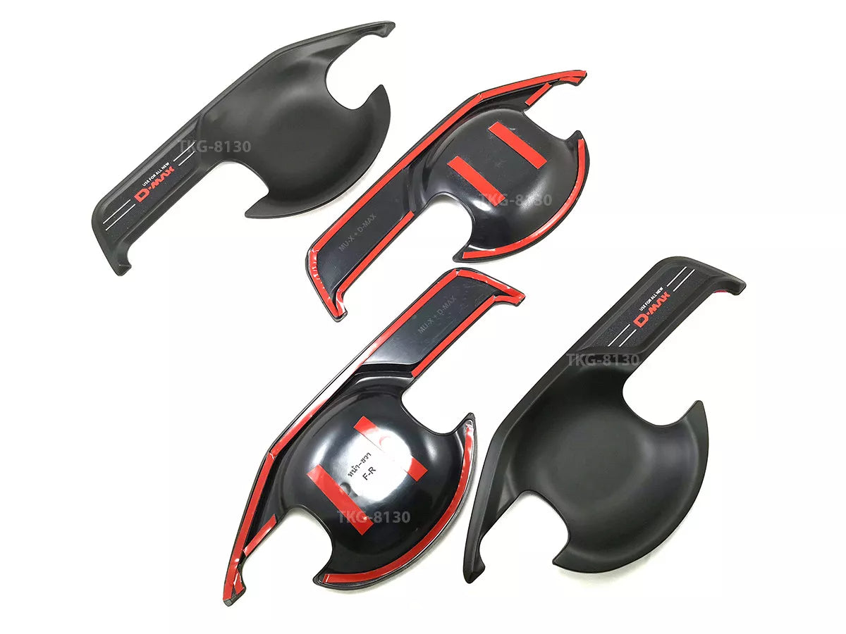 4 x Door Handle Bowls Black Matt for Isuzu D-Max (2016-2018)