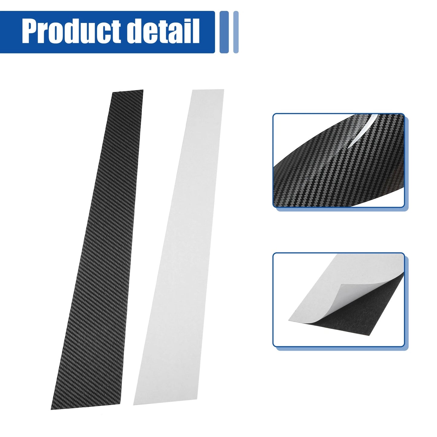 Gloss Carbon Pattern Car Door Window Pillar Post Covers for BMW 5 Series (2006-2010)