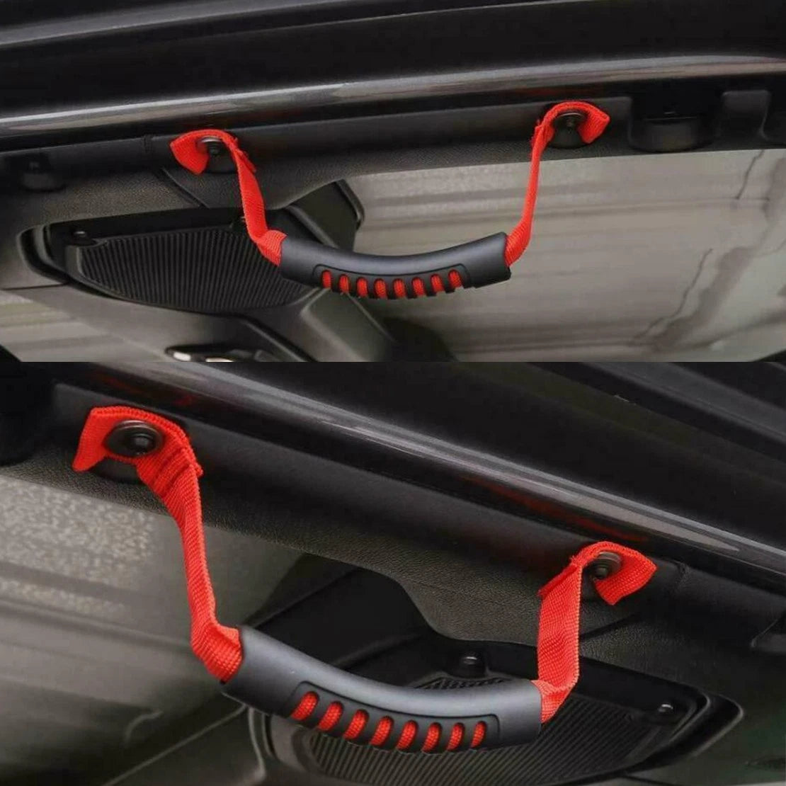 4pcs Red Roll Bar Grab Bars for Jeep Wrangler JL (2018 - Present) Durable