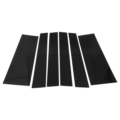 6 x Door Pillar Window Trim for Chrysler Pacifica Black (2017 - 2021)
