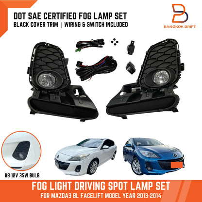 DOT Fog Lamp Spot Light Set for Mazda3 (2013-2014)