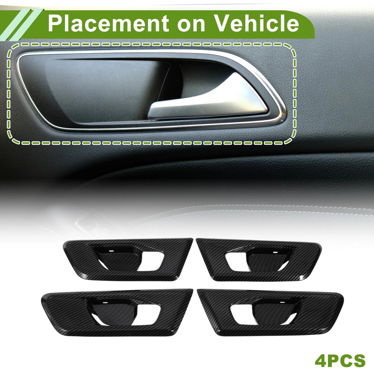4 x Interior Door Handle Bowl Cover Trim for Honda CR-V (2017-2022)