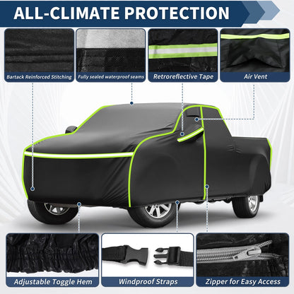 Car Cover Waterproof 6.6ft Short Bed for Chevrolet Silverado (2000-2018)