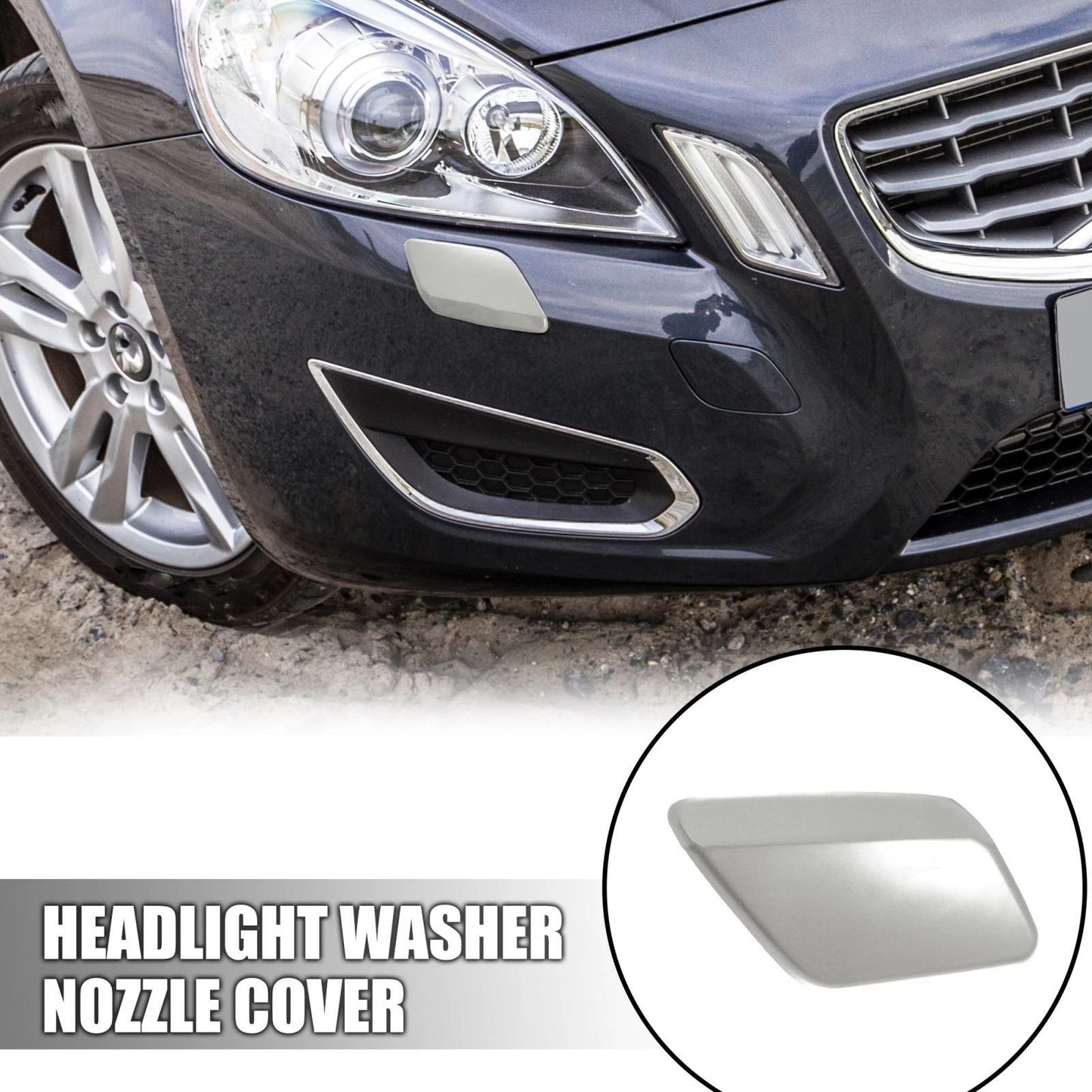 Right Headlight Washer Nozzle Cover for Volvo S60 (2001-2010)