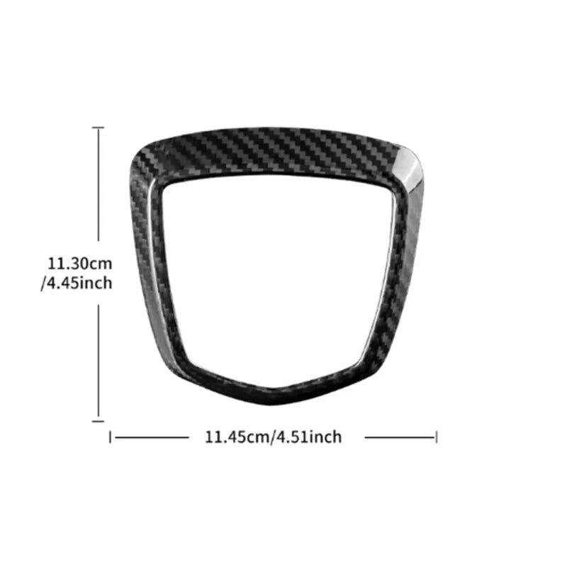 100% Gloss Carbon Fiber Front Emblem Cover Trim for Fiat 500 Abarth 2012-2019