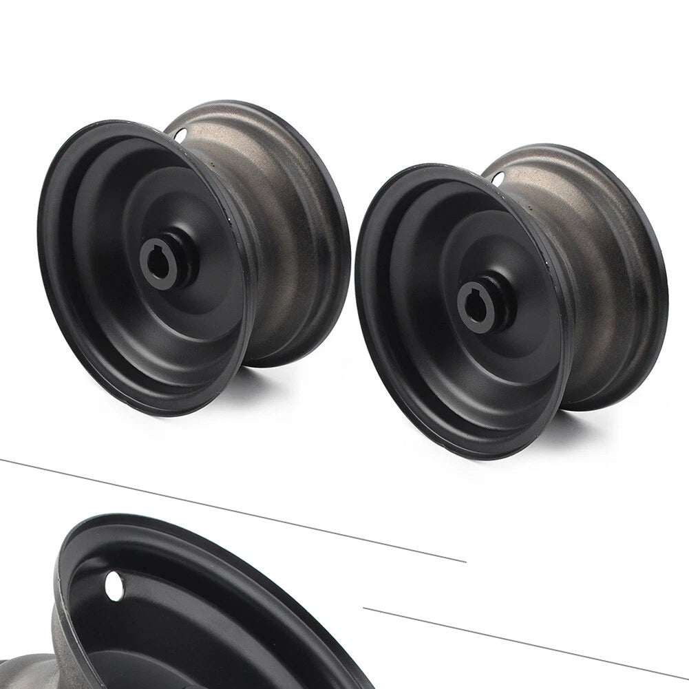 6" 145/70-6 IN Wheel Rims Black for Go Kart Off-Road Dirt Bike