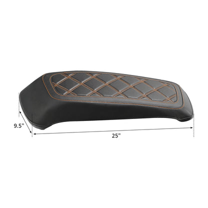 Black Saddlebag Lid Covers for Harley Touring Road King Street Glide (14-23)