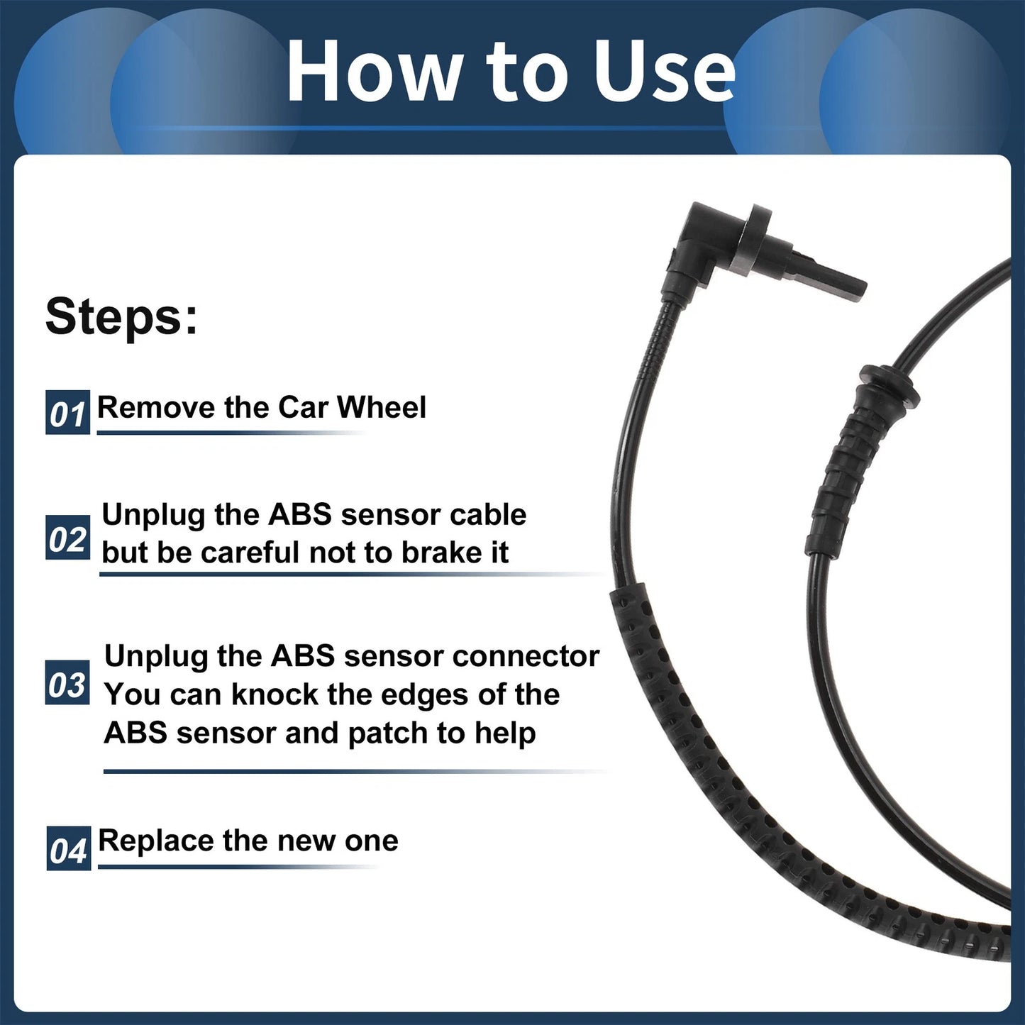 ABS Wheel Speed Sensor for Jeep Renegade 2015-2018 (2 x Rear Sensors)