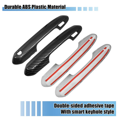 4pcs Door Handle Cover Trim for Toyota RAV4 (2019-2021) Carbon Fiber Black