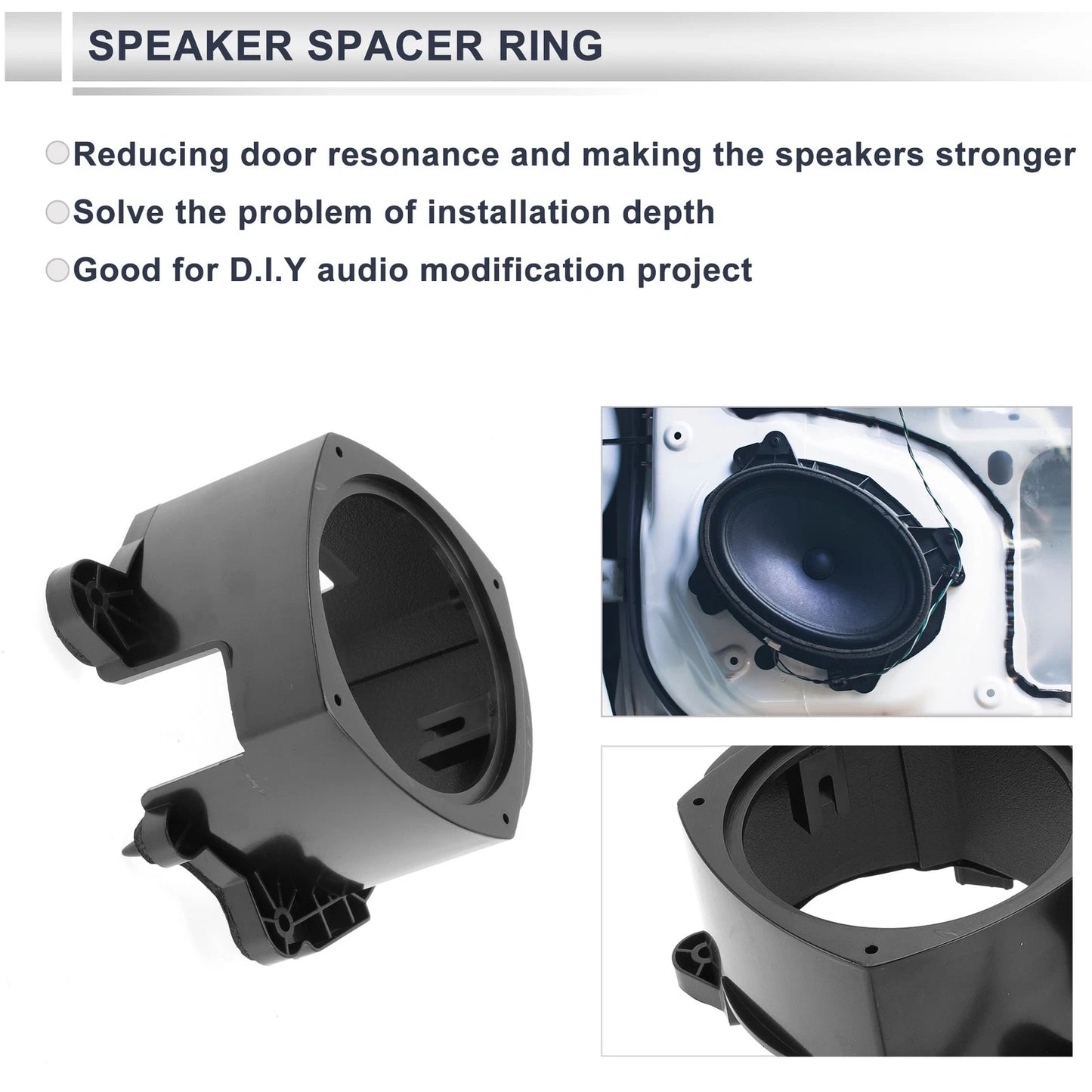 2 x Speaker Spacer Ring Tweeter Adaptor for Buick 4-Inch