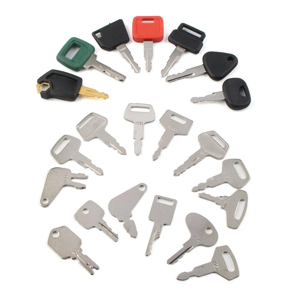 Ignition Key Set for John Deere & Komatsu Heavy Equipment (No Year)