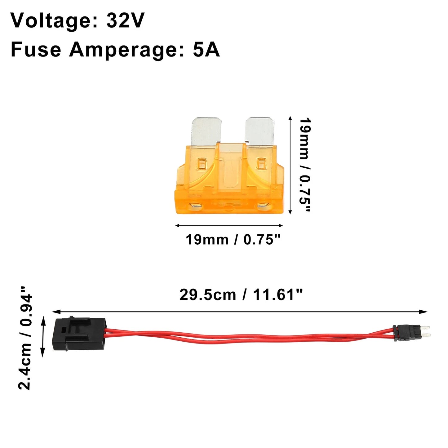 5A Blade Style Mini Fuse Adapter Tap Kit for Car Boat