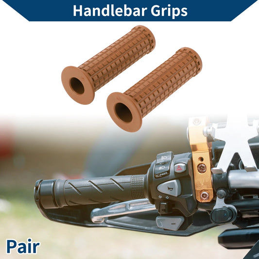 Grips 7/8 22mm Hand Grips for Motorcycle Light Brown