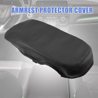 Car Center Console Armrest Cover for Toyota Crown (2015-2018) Black Faux Leather