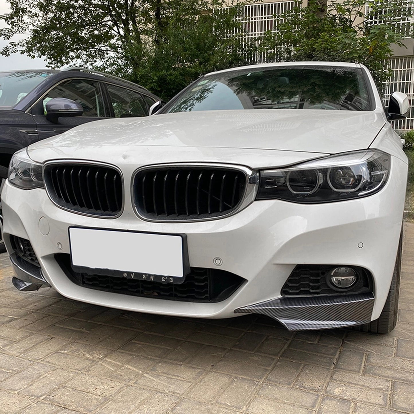 2 x Front Bumper Side Splitter Covers for BMW GT F34 320i M Sport (14-19)